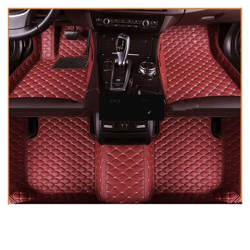 Fahrermatte Auto Fußmatten Für Chirey Für Chery Für Omoda 5 C5 Fownix FX 2022 2023 2024 wasserdichte Pads Auto Teppich Fußmatten Luxus Auto Fußmatten Auto Zubehör(RHD Wine) von FIYFIOW
