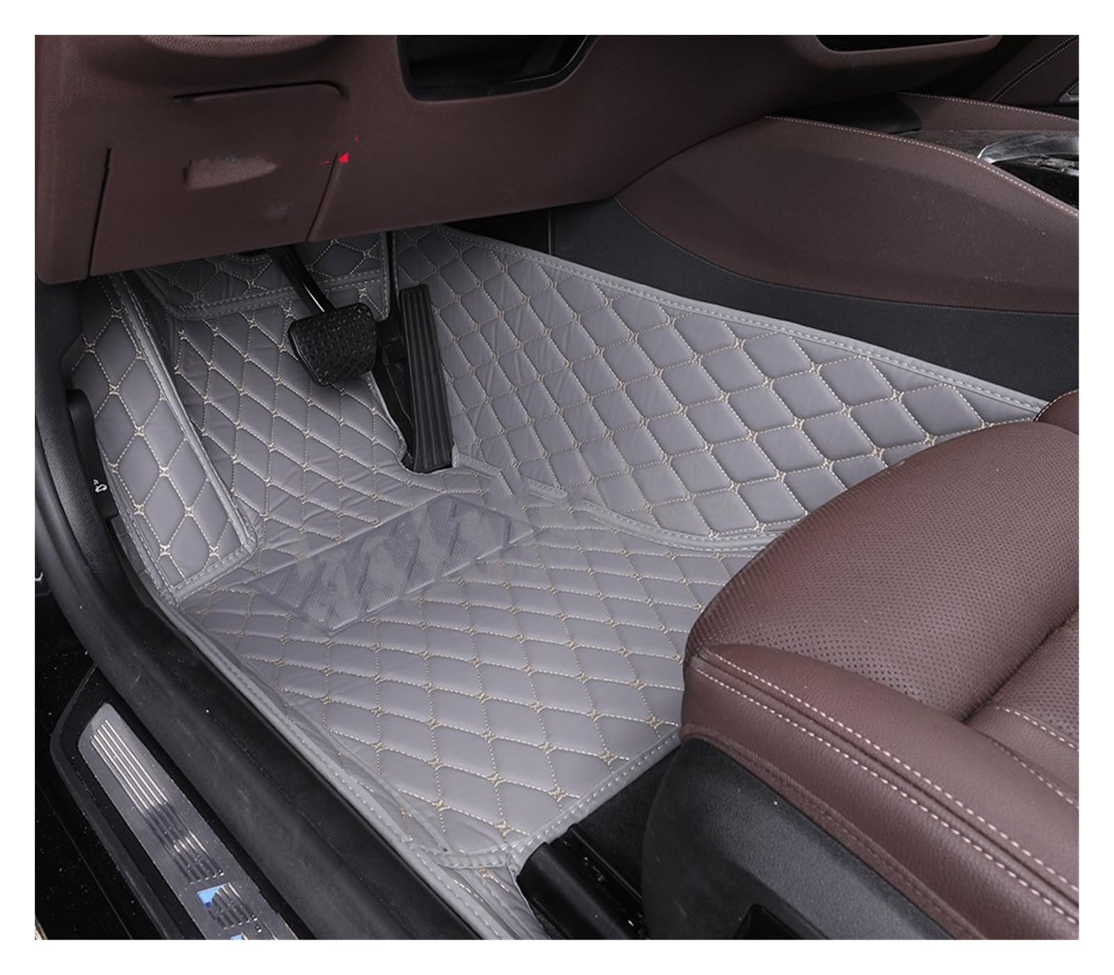 Fahrermatte Auto Fußmatten Für Dacia Für Sandero Für Dokker Für Sandro Für Logan Custom Car Fußmatten Auto Zubehör Styling Teppiche Teppich Teppich Innen Teile(Gray Driver) von FIYFIOW