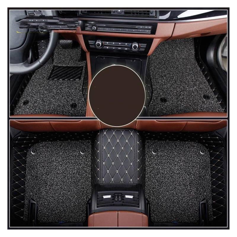 Fahrermatte Auto Fußmatten Für F45 F46 2 Serie 2013 2014 2015 2016 2017 2018 2019 Jahre Auto Fußmatten Fuß Auto Zubehör(Double Layer) von FIYFIOW