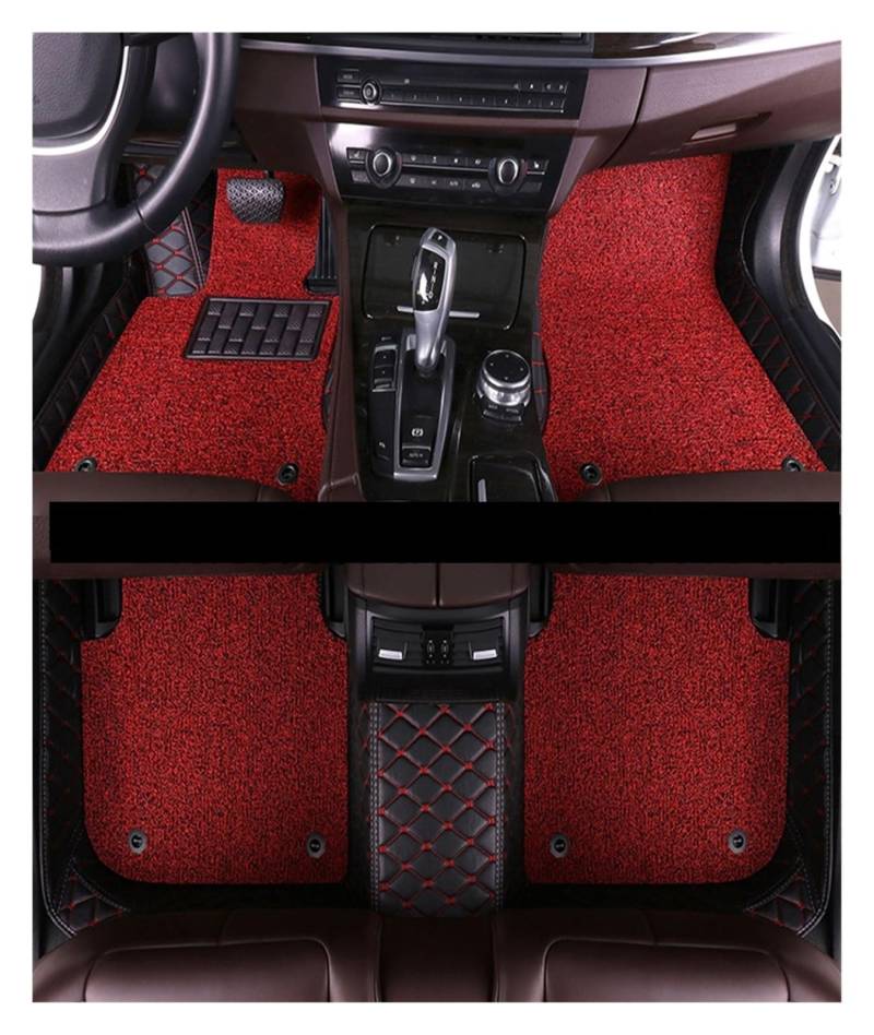 Fahrermatte Auto Fußmatten Für FIAT Für PALIO Für Tipo 500 500C 500X 500L Auto-Fußmatte Für Barchetta Maßgeschneiderte Doppelschichtige Abnehmbare Rautenmuster(1) von FIYFIOW