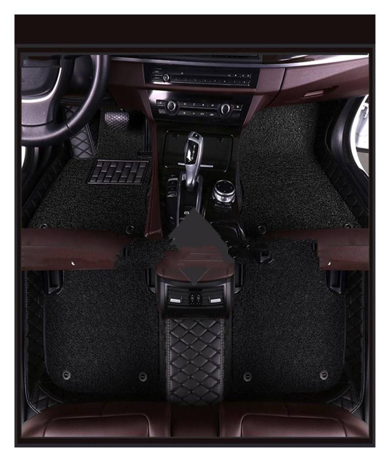 Fahrermatte Auto Fußmatten Für FIAT Für PALIO Für Tipo 500 500C 500X 500L Auto-Fußmatte Für Barchetta Maßgeschneiderte Doppelschichtige Abnehmbare Rautenmuster(6) von FIYFIOW