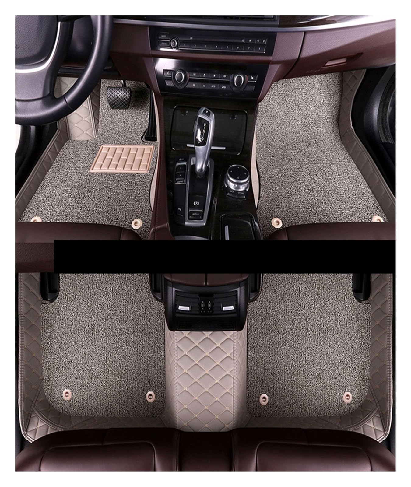 Fahrermatte Auto Fußmatten Für FIAT Für PALIO Für Tipo 500 500C 500X 500L Auto-Fußmatte Für Barchetta Maßgeschneiderte Doppelschichtige Abnehmbare Rautenmuster(7) von FIYFIOW