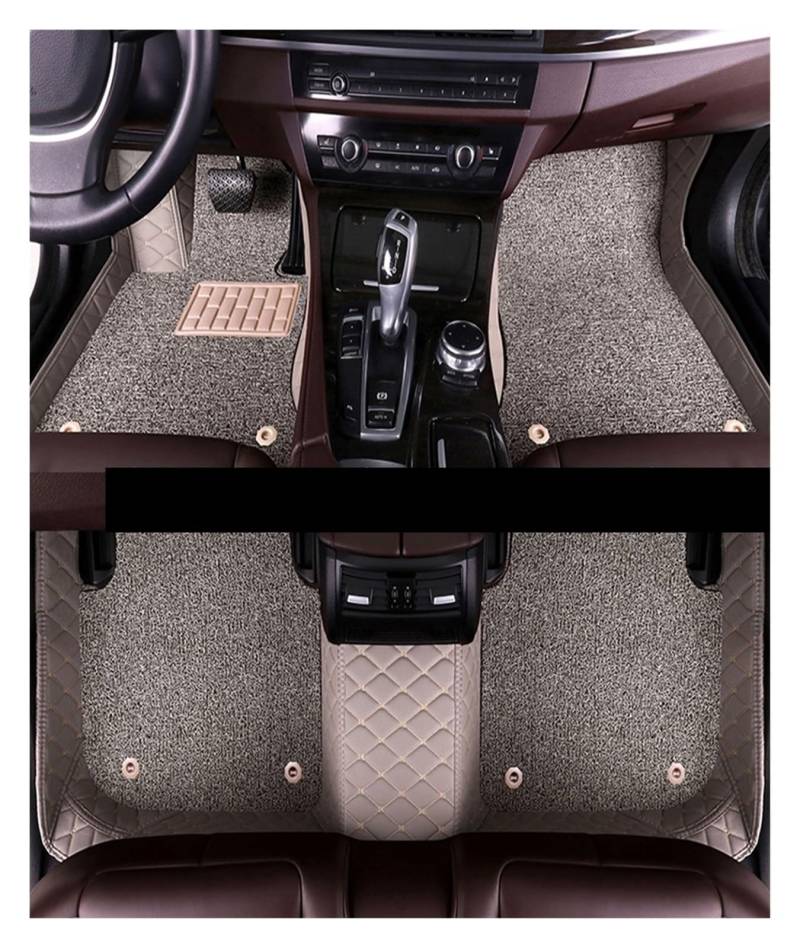Fahrermatte Auto Fußmatten Für FIAT Für PALIO Für Tipo 500 500C 500X 500L Auto-Fußmatte Für Barchetta Maßgeschneiderte Doppelschichtige Abnehmbare Rautenmuster(7) von FIYFIOW