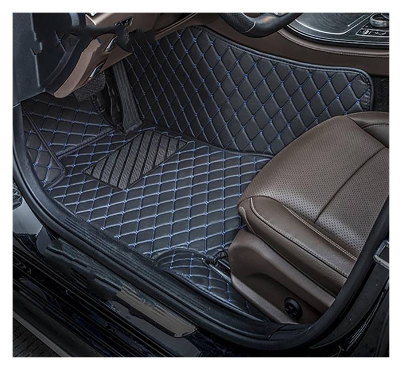 Fahrermatte Auto Fußmatten Für Ford Für Focus Alle Modell Für Focus 2 3 4 Mk1 Mk3 Mk4 Custom Car Boden Matte Neugestaltung Tuning Auto Teppich Teppiche Zubehör Innen(Black Blue Driver) von FIYFIOW