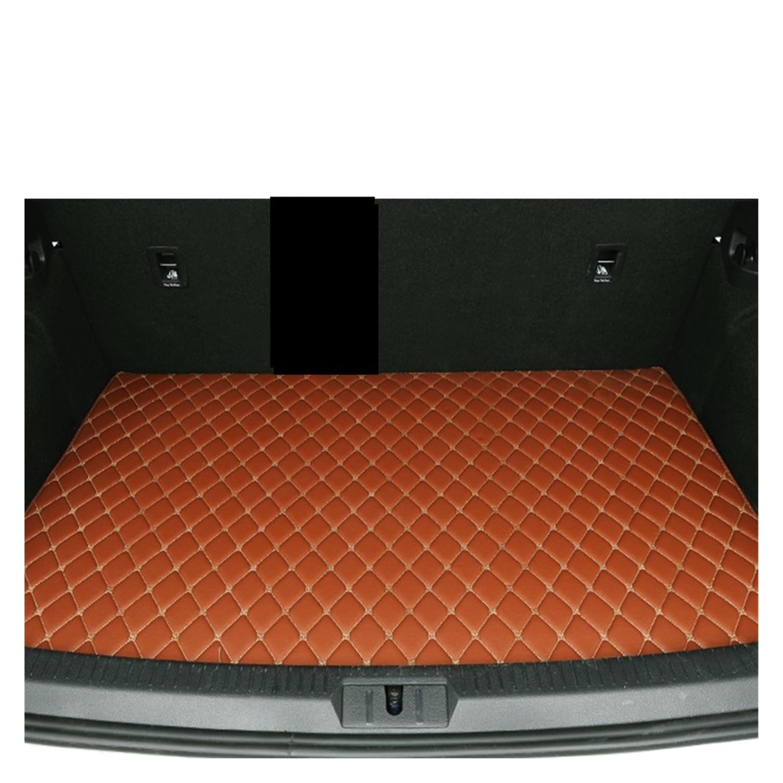 Fahrermatte Auto Fußmatten Für Ford Für Mustang 2015-2022 2016 2017 2018 2019 2020 2021 Custom Car Fußmatten Pads Automobil Teppich Abdeckung Innen Zubehör(Trunk-LIGHE BEIGE) von FIYFIOW