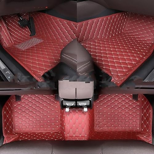 Fahrermatte Auto Fußmatten Für Für X3 Für E83 2003 2004 2005 2006 2007 2008 2009 2010 Alle Modell Auto Teppich Teppich Fußgängerbrücke Zubehör Custom Auto Fußmatten(Wine red) von FIYFIOW