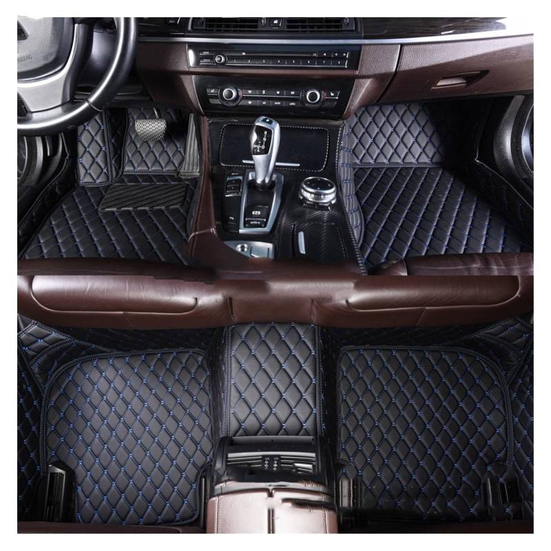 Fahrermatte Auto Fußmatten Für Haval Für JOLION 2021 2022 2023 Alle Modell Auto Teppich Teppich Fußgängerbrücke Zubehör Styling Innen Teile Custom Auto Fußmatten(Black Blue) von FIYFIOW