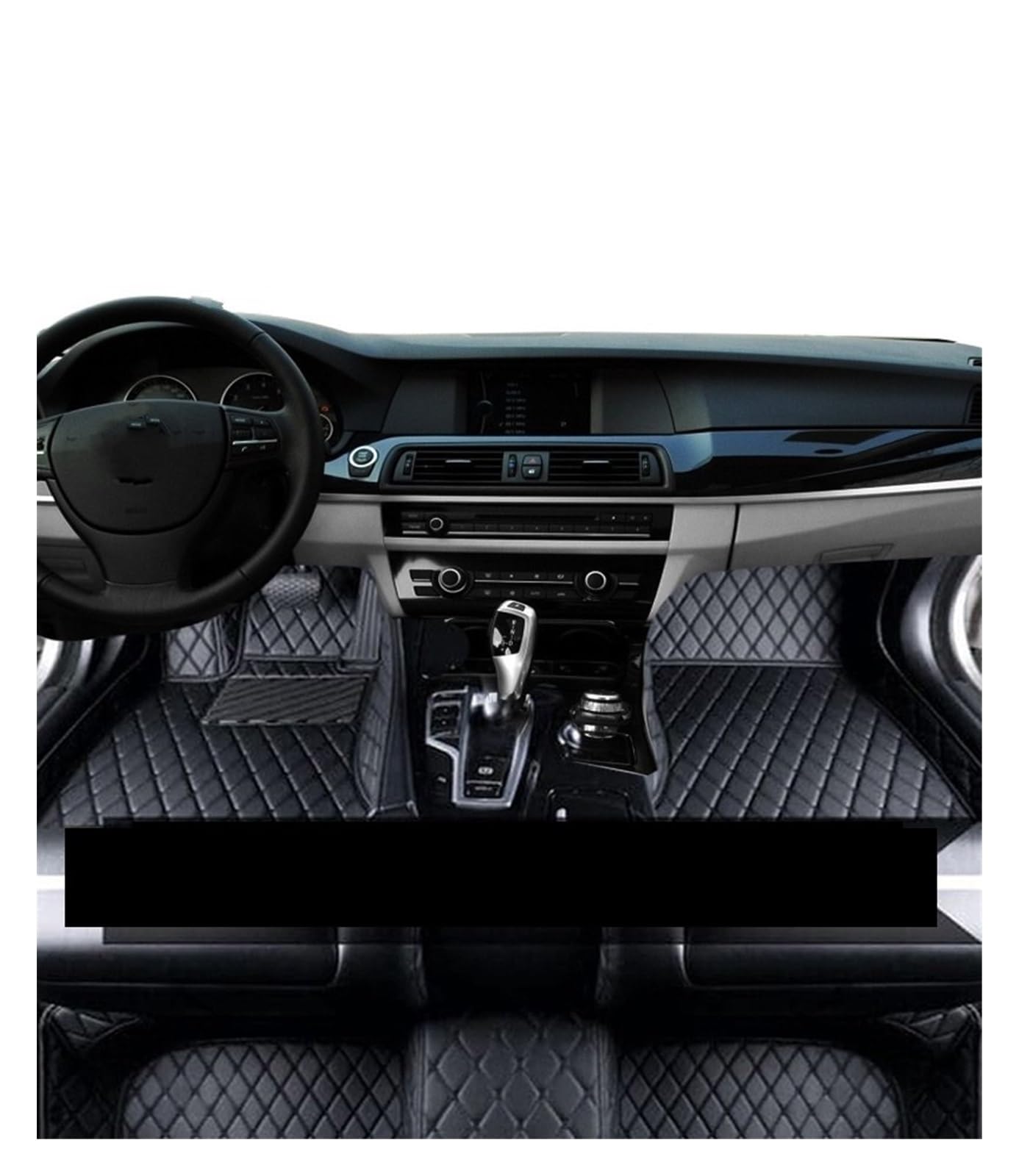 Fahrermatte Auto Fußmatten Für Hyundai Für Sonata DN8 2020 2021 2022 5seat Fließheck Leder Teppiche Auto Teppich Fußmatten Abdeckung Böden(LHD Black Black) von FIYFIOW