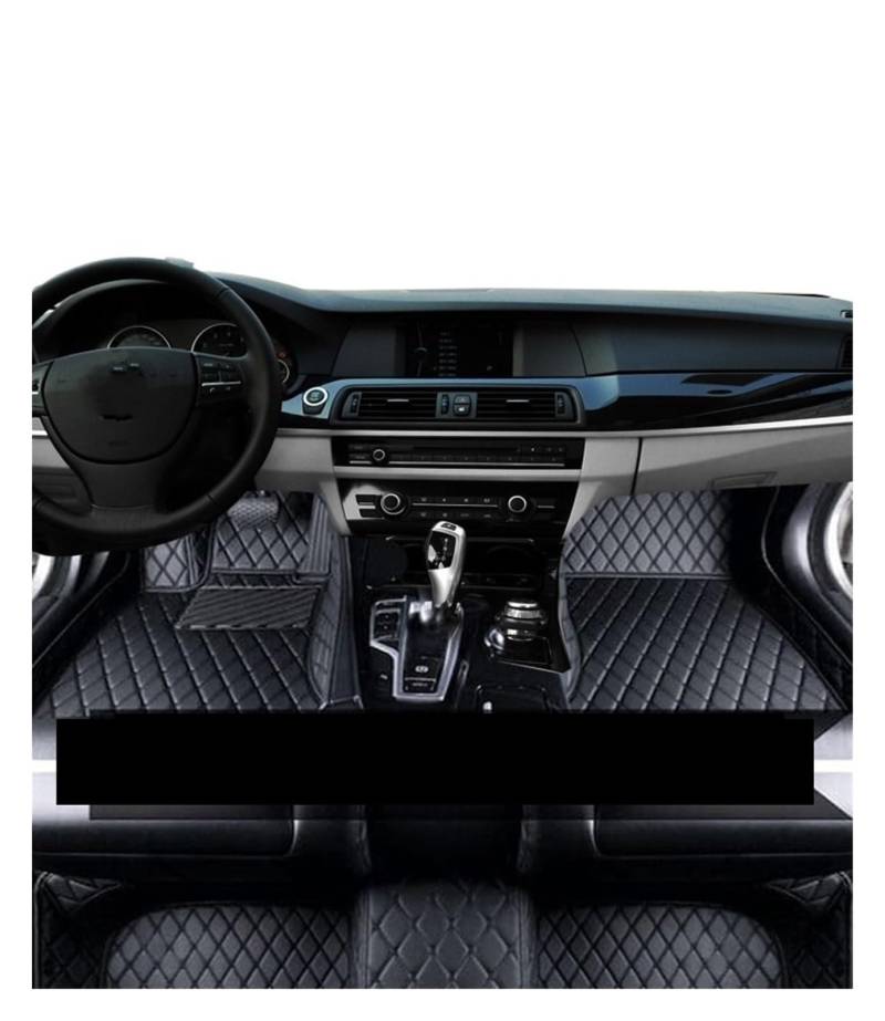 Fahrermatte Auto Fußmatten Für Hyundai Für Sonata DN8 2020 2021 2022 5seat Fließheck Leder Teppiche Auto Teppich Fußmatten Abdeckung Böden(LHD Black Black) von FIYFIOW
