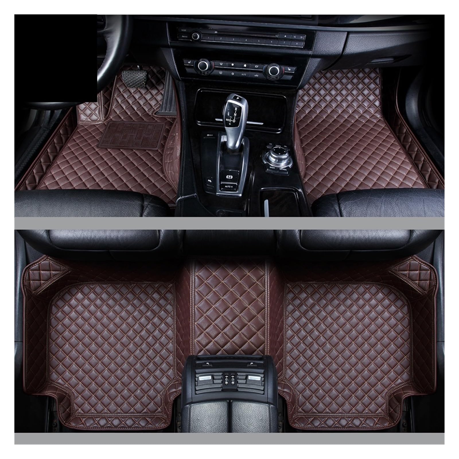 Fahrermatte Auto Fußmatten Für Hyundai Für Tucson 2019 2022 Für Kona Für Coupe Für Ioniq I30 Ix35 I20 I40 Für Elantra Auto Boden Matte Für Sonata Auto Zubehör(Wine Red) von FIYFIOW
