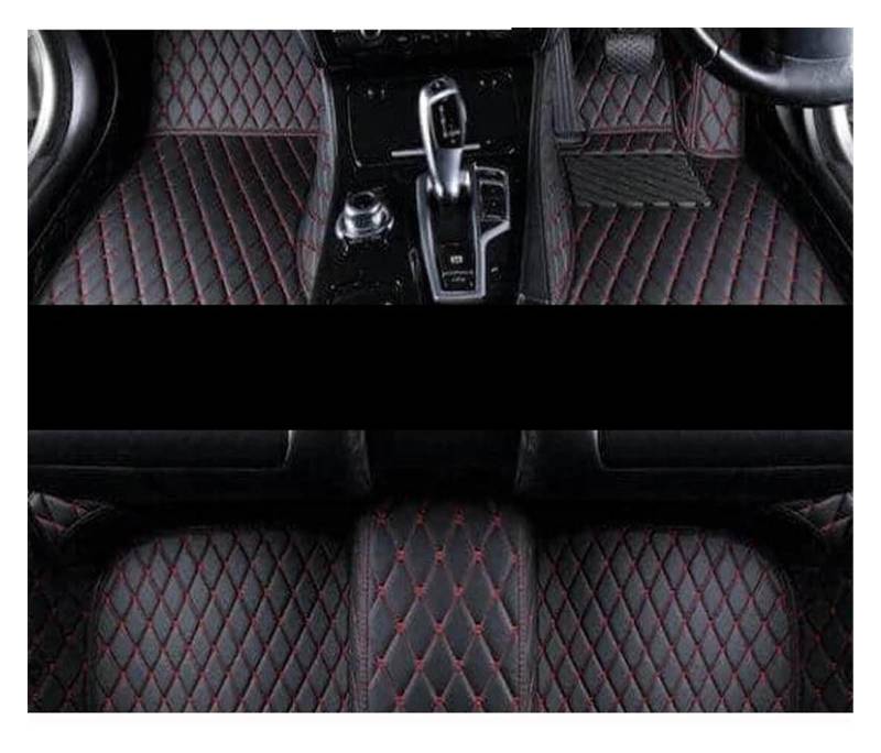 Fahrermatte Auto Fußmatten Für Hyundai Für Tucson TL 2016 2017 2018 Auto Fußmatten Teppiche Matte wasserdichte Teppiche Anti Schmutzig Pad Innen Teile Auto Zubehör(RHD Black RED) von FIYFIOW