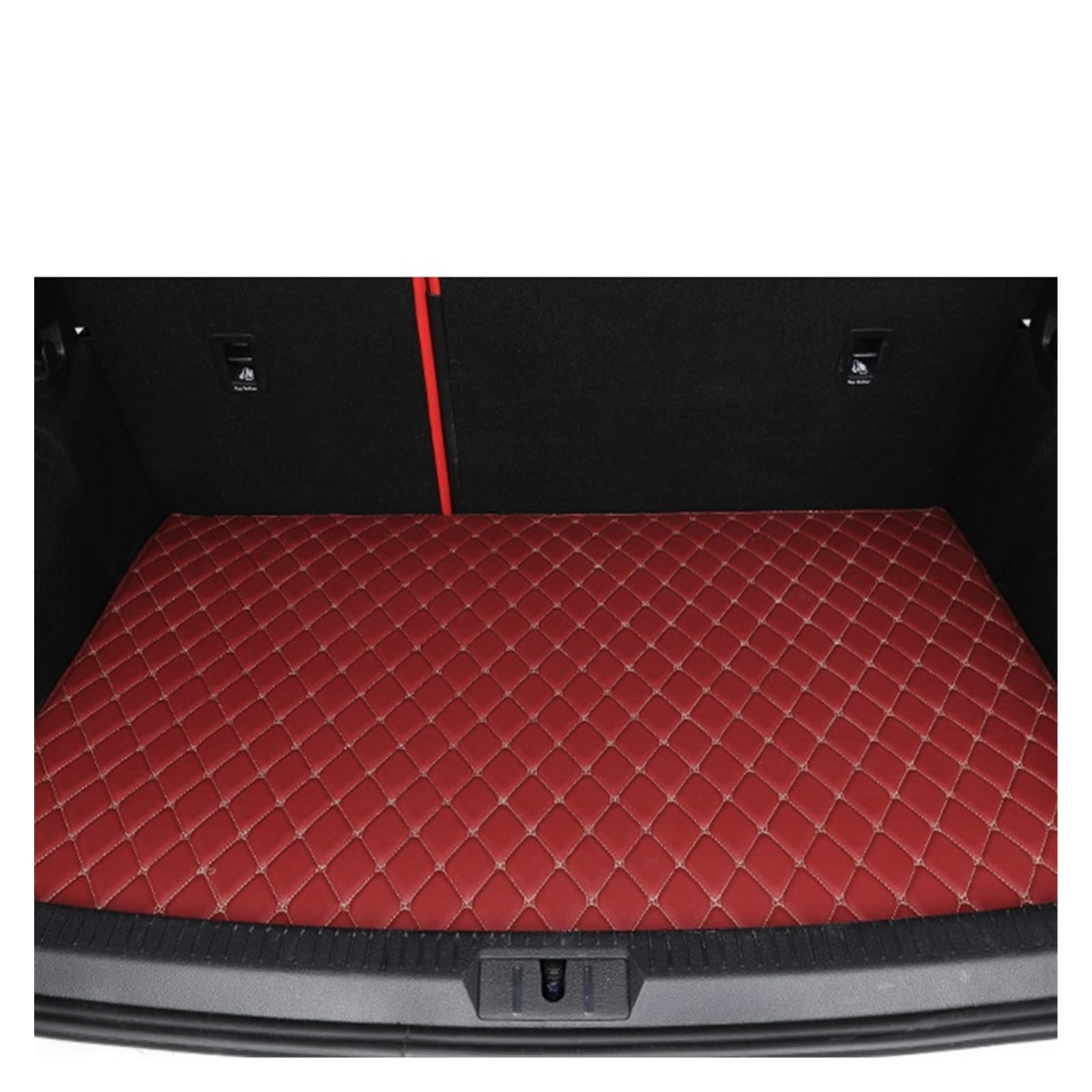 Fahrermatte Auto Fußmatten Für Jeep Für Grand Für Cherokee Für WK WK2 2011-2018 2012 2013 2014 2015 Custom Car Fußmatten Auto Fuß Pads Automobil Teppich Abdeckung(Trunk-RED) von FIYFIOW