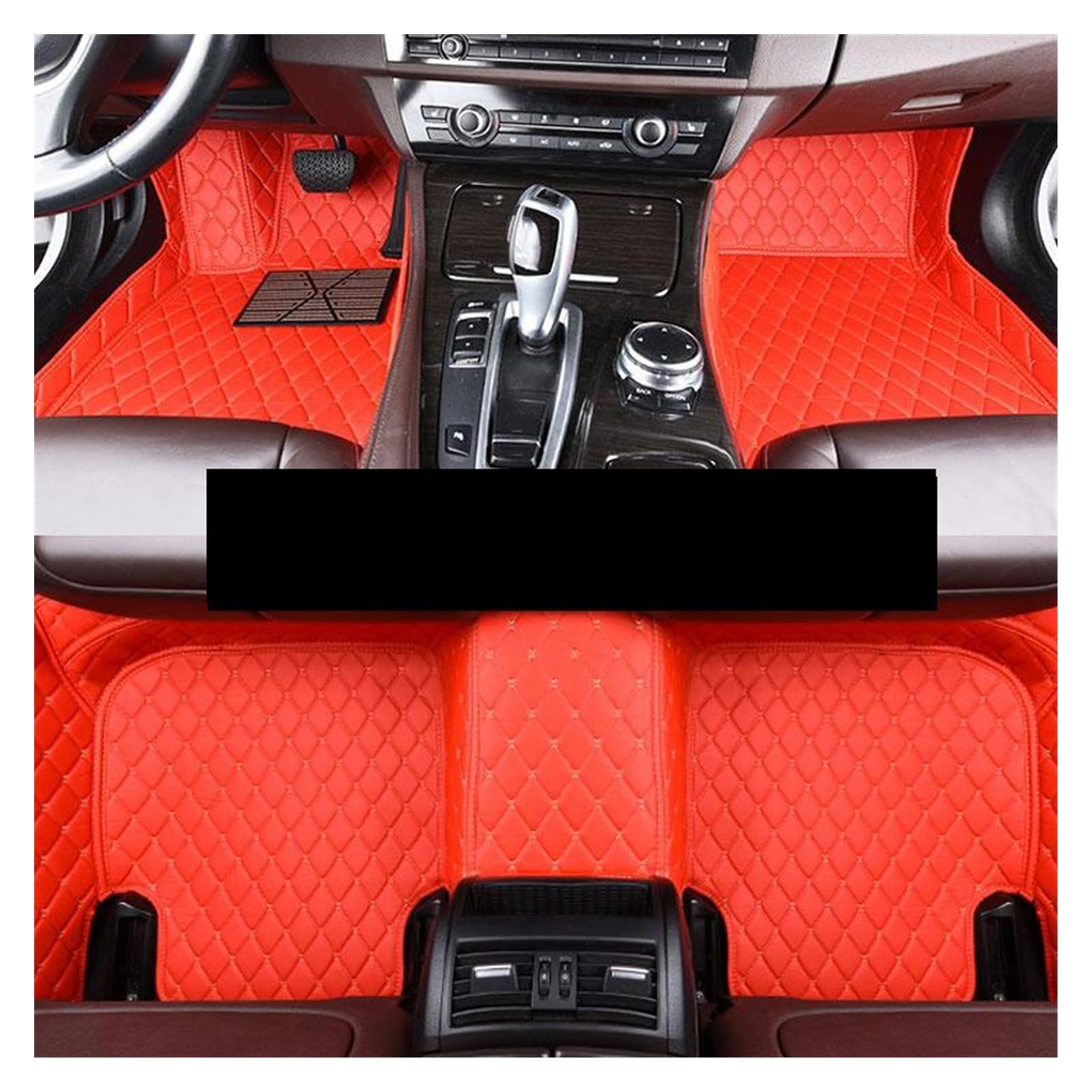 Fahrermatte Auto Fußmatten Für Jeep Für Kompass 2021 2022 Auto Fußmatten Teppiche Fuß Pads Zubehör Innen Teile wasserdichte Schützen Teppiche(LHD 3pcs red) von FIYFIOW