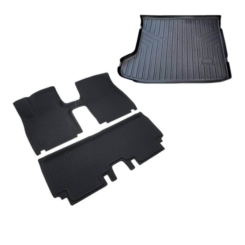 Fahrermatte Auto Fußmatten Für KIA Für EV6 2022 2023 3D-Bodenmatte Individueller Bodenbelag Vollständig Umgeben Wasserdichter Rutschfester Teppich(4 Piece mats) von FIYFIOW