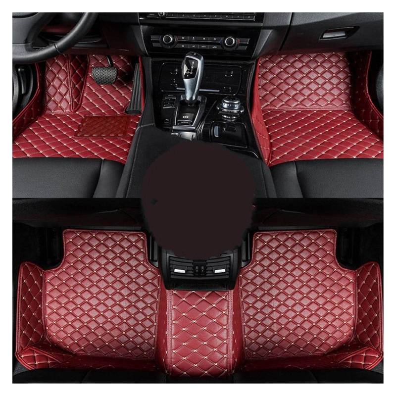 Fahrermatte Auto Fußmatten Für Lexus Für is 250 350 300 200t Für is-C Für is-F Fuß Auto Fußmatten Auto Zubehör Auto Teppiche(Wine red) von FIYFIOW