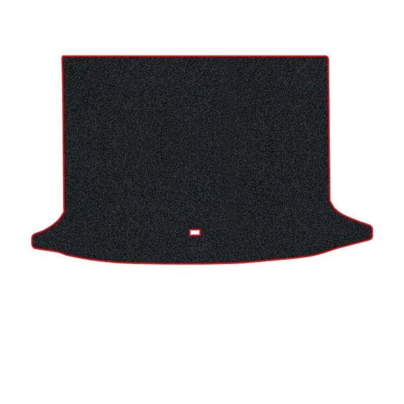 Fahrermatte Auto Fußmatten Für MG4 EV EH32 Für Mulan 2022 2023 2024 Für Mg 4 Matten Boot Cargo-Liner Fach Hinten Stamm Gepäck Teppich Pads Zubehör Kofferraum Matte(Polyester red) von FIYFIOW