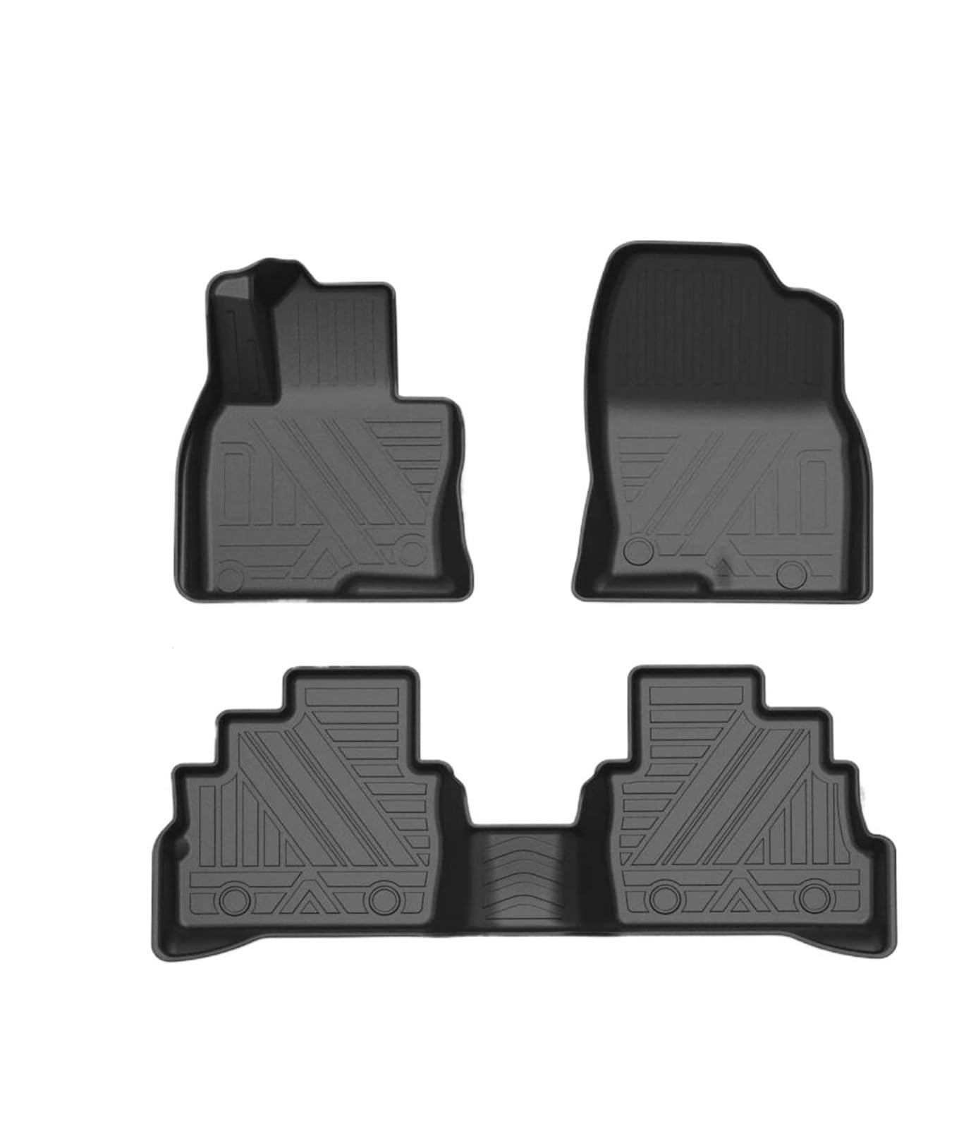 Fahrermatte Auto Fußmatten Für Mazda Für CX5 Auto Allwetter TPO Boden Fußmatte Komplettset Trim wasserdichte Bodenmatte Kofferraummatte(LHD Floor mat) von FIYFIOW