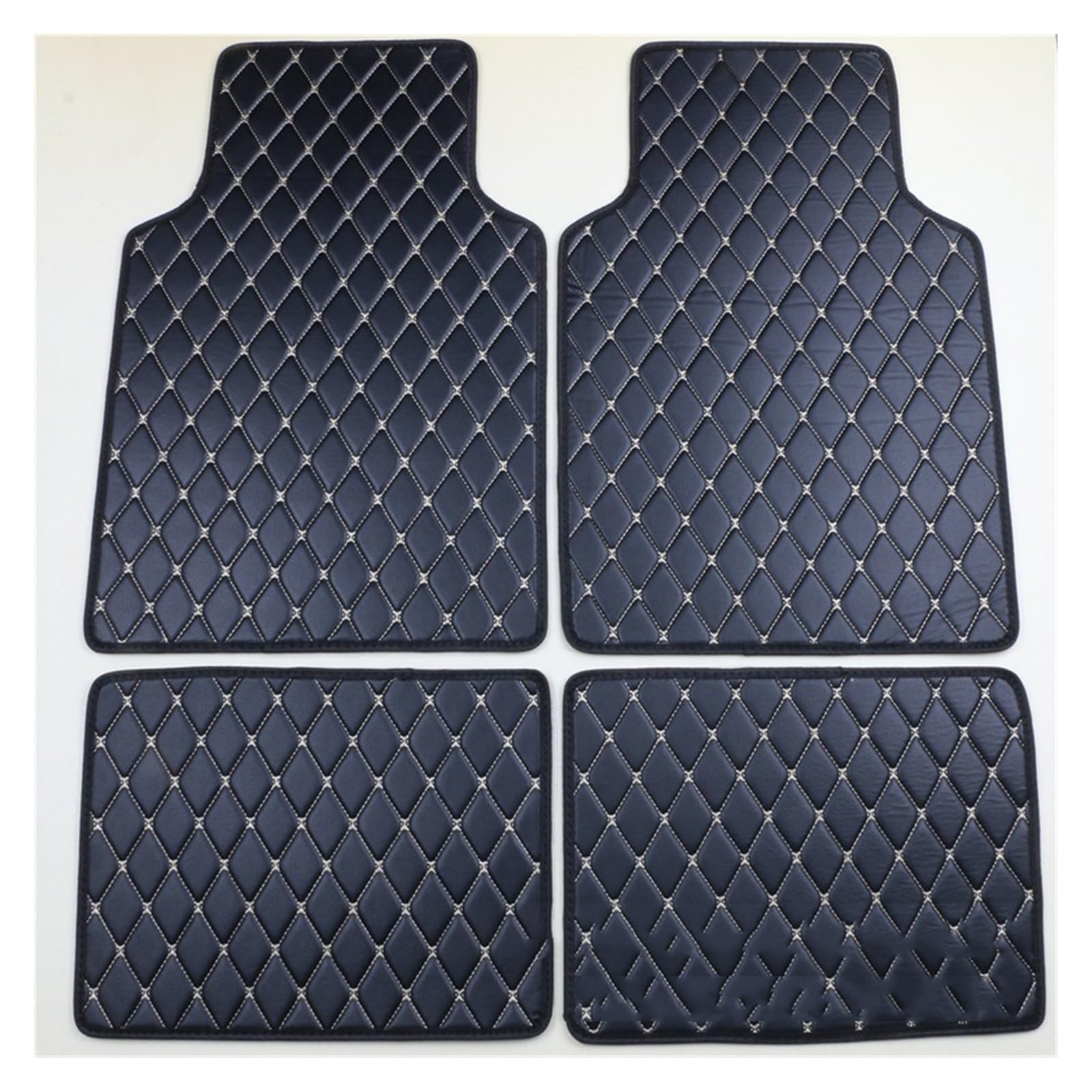 Fahrermatte Auto Fußmatten Für Mini Alle Modelle Für EINEN R52 Für Cooper R56 Für Paceman Für Clubman Für Countryman Auto Fußmatten Leder Innen Teile Teppiche(Black beige) von FIYFIOW