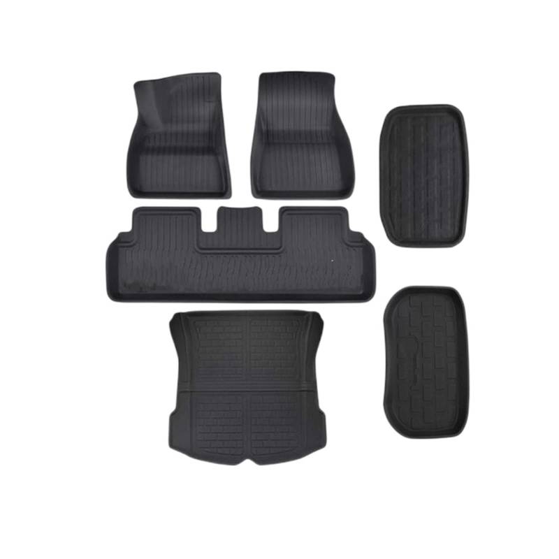 Fahrermatte Auto Fußmatten Für Modell Y 3 Fußmatten 2017 2018 2019 2020 2021 2022 2023 Kofferraummatten Aufbewahrungsmatten 3D XPE Anti-Rutsch-wasserdichte Bodeneinlagen(USA Edition) von FIYFIOW