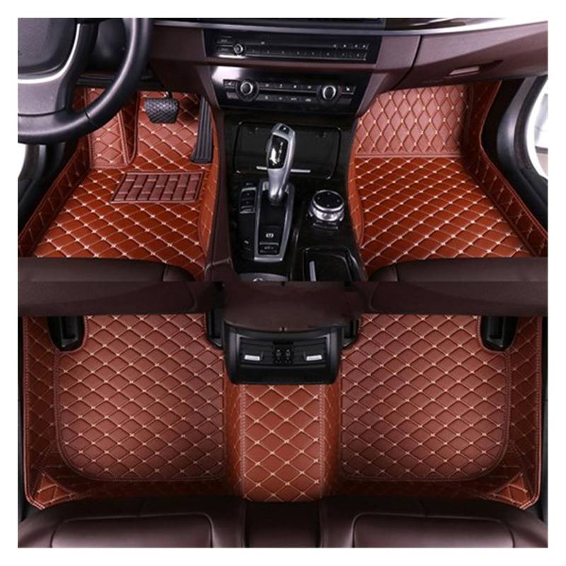 Fahrermatte Auto Fußmatten Für Nissan Für Qashqai 2008 2009 2010 2011 2012 2013 2014 2015 Auto Fußmatten Benutzerdefinierte Fuß Pads Teppich Abdeckung Innen Zubehör(Braun) von FIYFIOW