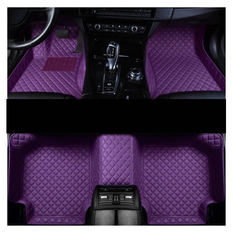 Fahrermatte Auto Fußmatten Für Peugeot 207 2008 208 308 3008 307 Für Cc Für Sw 206 407 Für Rcz 508 301 5008 Auto Zubehör Auto Boden Matte(Violett) von FIYFIOW