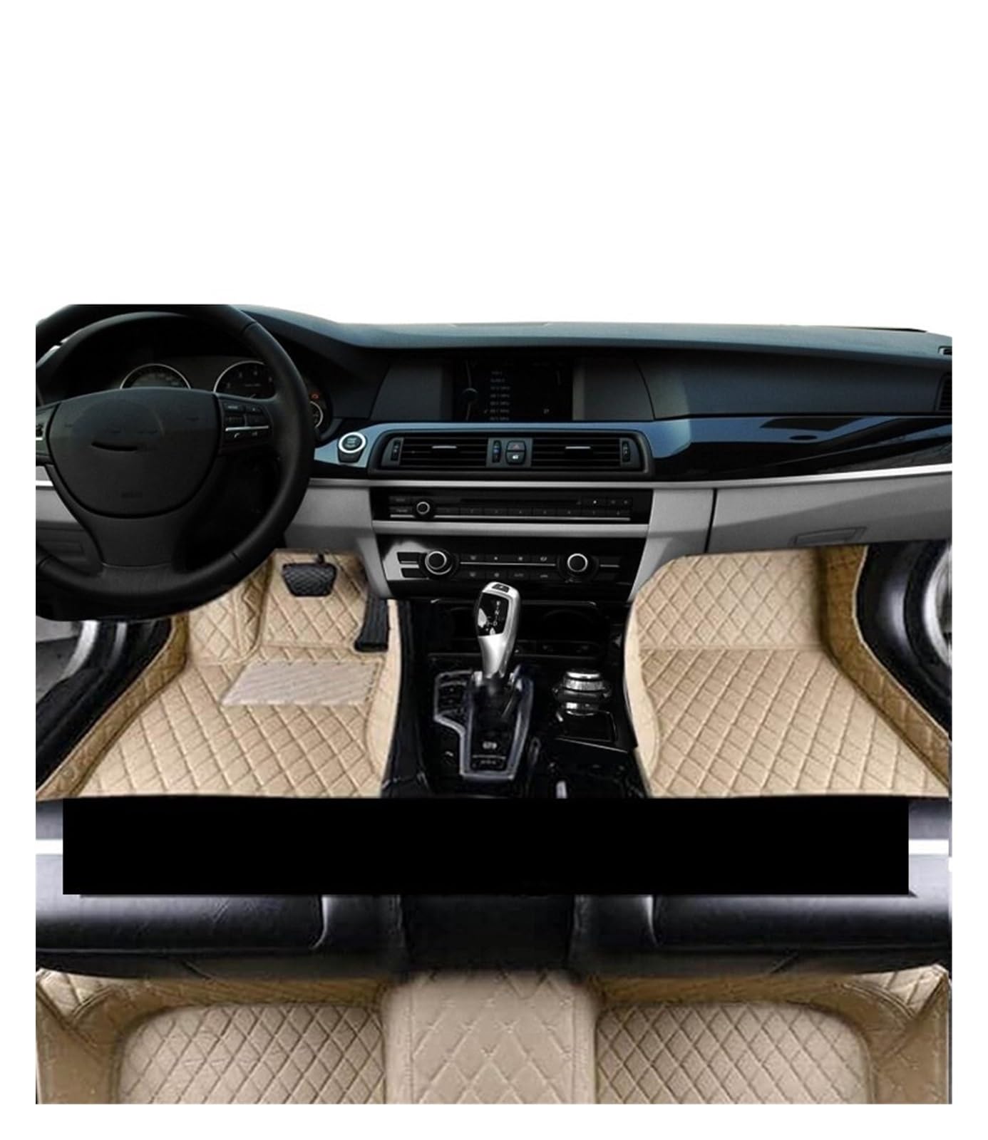 Fahrermatte Auto Fußmatten Für Q7 4000mm II 2016~2022 5 Sitze Auto Fußmatten wasserdichte Schutz Pads Boden Matte Tapis Sol Auto Zubehör 2021 2020 2019(LHD Beige) von FIYFIOW