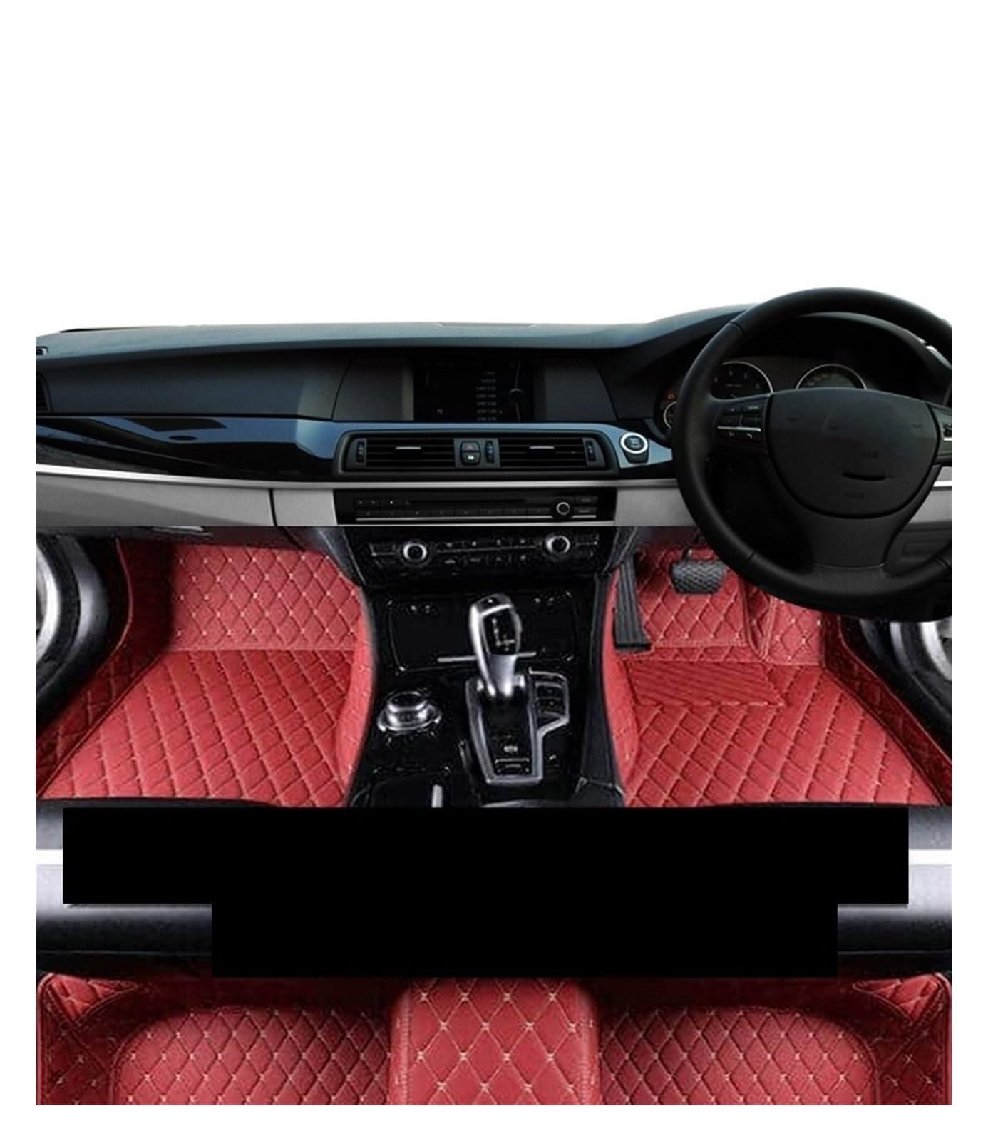 Fahrermatte Auto Fußmatten Für Q7 4000mm II 2016~2022 5 Sitze Auto Fußmatten wasserdichte Schutz Pads Boden Matte Tapis Sol Auto Zubehör 2021 2020 2019(RHD Maroon) von FIYFIOW