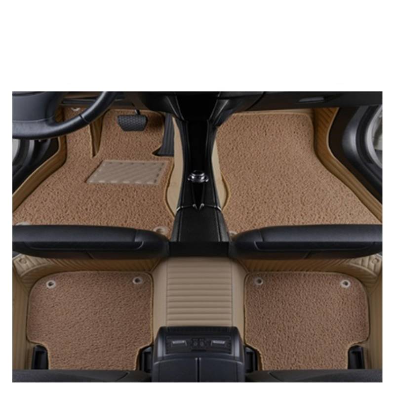 Fahrermatte Auto Fußmatten Für Tesla Custom Gestreifte Auto Boden Matte Alle Medels Für Modelle 3 S X Für Moel Y Benutzerdefinierte Auto Fuß Pads Automobil Teppich Abdeckung(Beige) von FIYFIOW