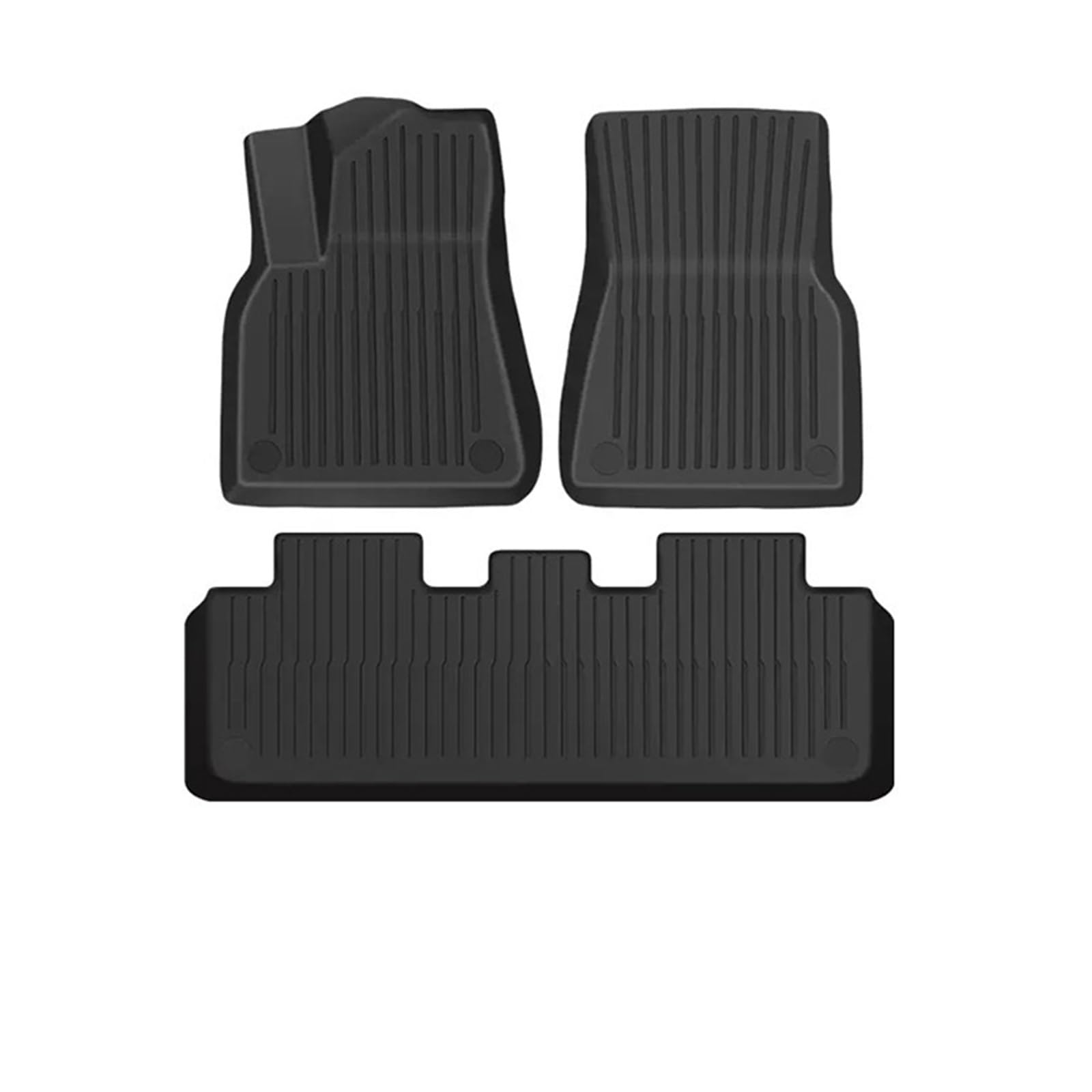 Fahrermatte Auto Fußmatten Für Tesla Für Modell 3/Y Fuß Pad Für Modell Y Links/Rechtslenker Decke TPE Spezielle Doppelschicht Teppich Fußmatten Weiß/Grau/Rosa(Y TPE Black) von FIYFIOW