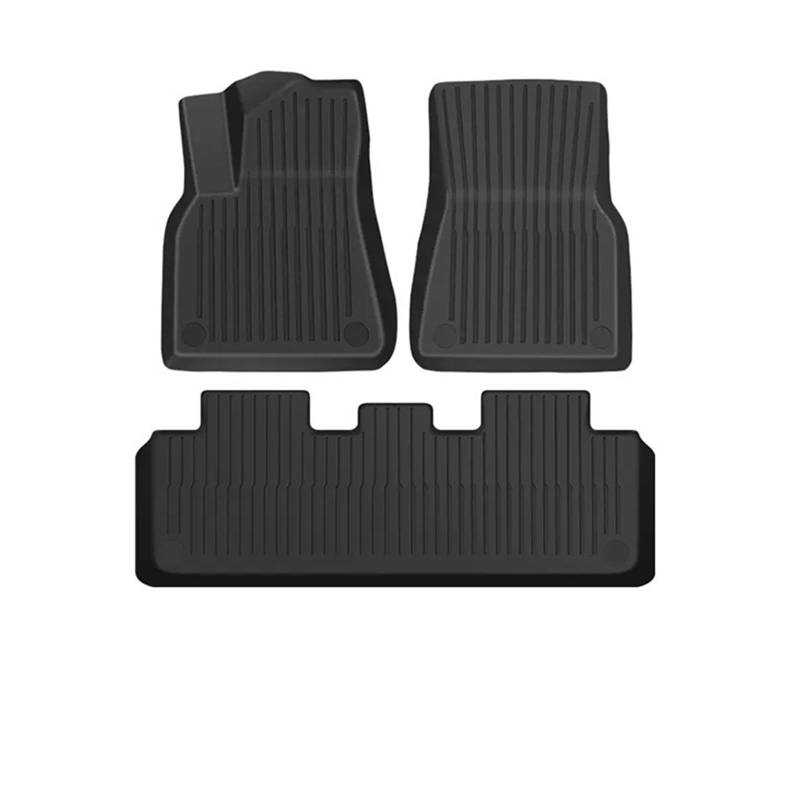 Fahrermatte Auto Fußmatten Für Tesla Für Modell 3/Y Fuß Pad Für Modell Y Links/Rechtslenker Decke TPE Spezielle Doppelschicht Teppich Fußmatten Weiß/Grau/Rosa(Y TPE Black) von FIYFIOW