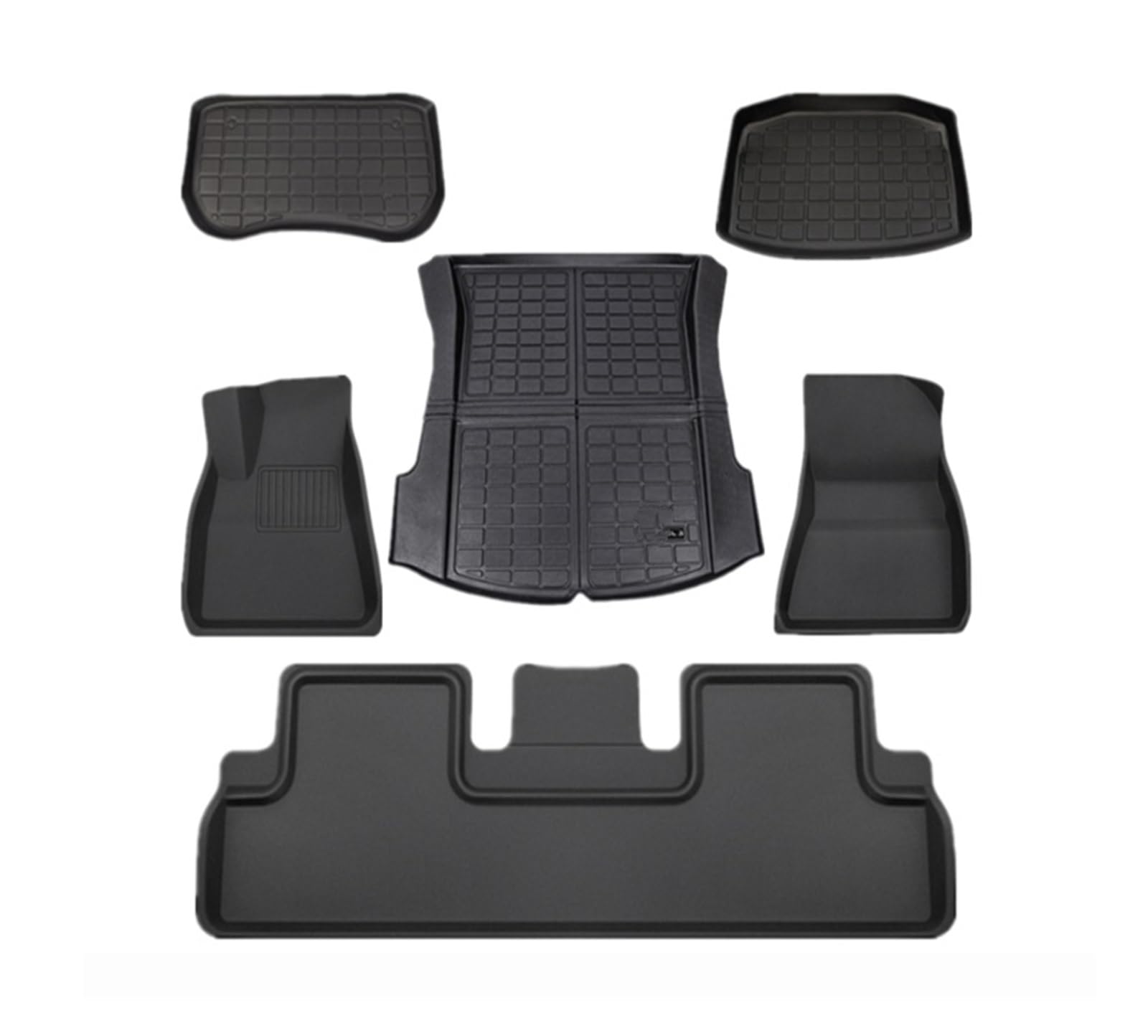 Fahrermatte Auto Fußmatten Für Tesla Für Modell 3 2017 18 2019 2020 2021 2022 2023 3D Fußmatten Fuß Pad Benutzerdefinierte Kofferraum Lagerung Matte Vollständig Umgeben Teppich(6Pcs LHD) von FIYFIOW