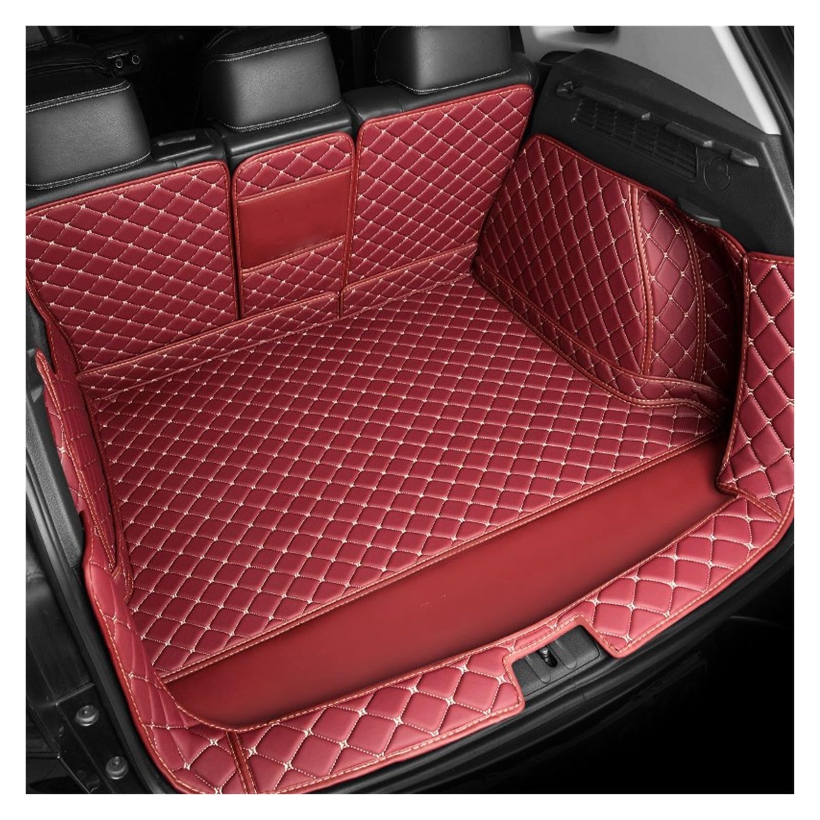 Fahrermatte Auto Fußmatten Für Tesla Für Modell 3 2020 2021 2023 Auto Stamm Matten Leder Vollständige Abdeckung Schutz Vollständig Umgeben Wasserdicht(Trunk Mats B4) von FIYFIOW