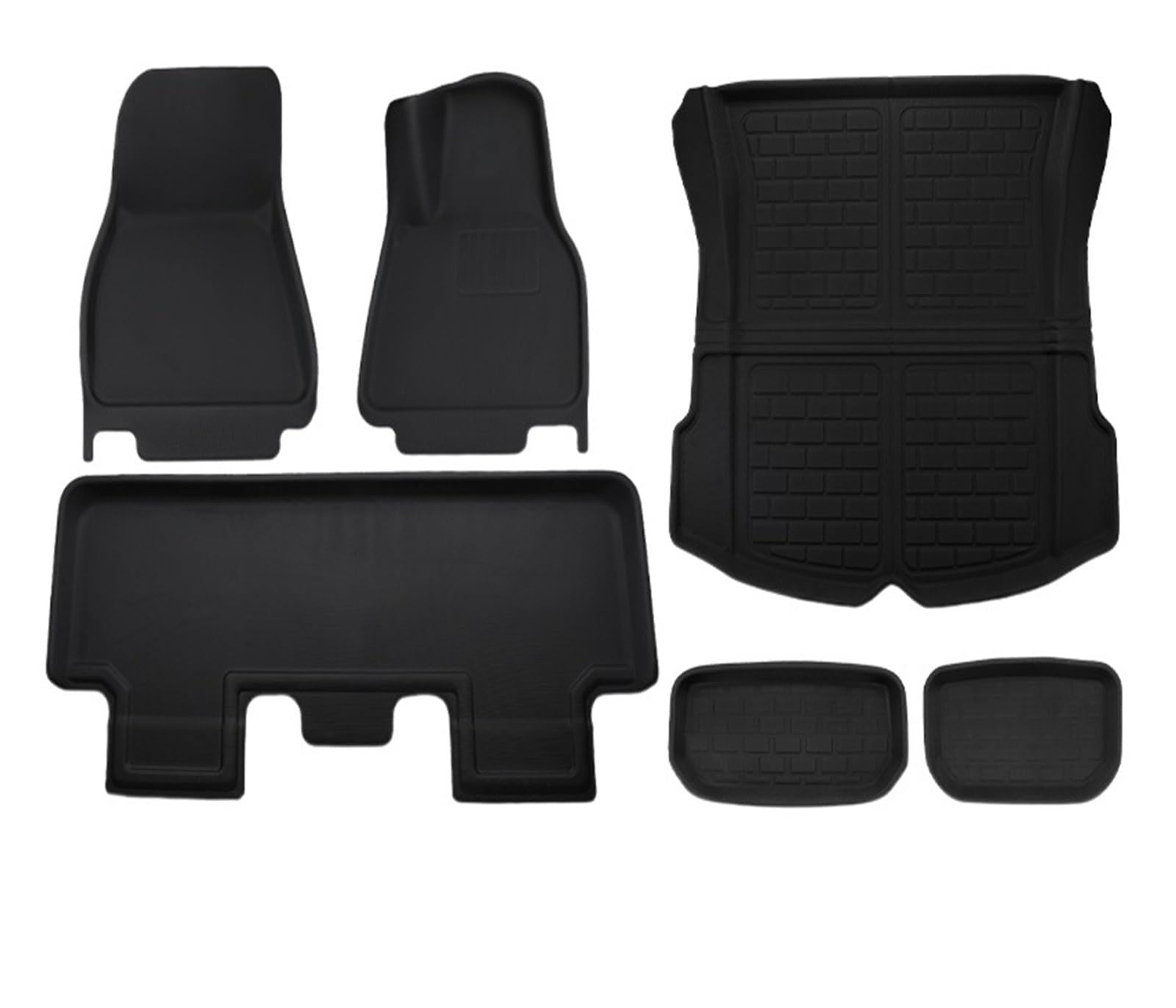Fahrermatte Auto Fußmatten Für Tesla Für Modell 3 Boden Matte Gepäck Matte LHD RHD 2017 2018 2019 2020 2021 2022 2023 Vier Jahreszeiten wasserdichte 3D Boden Liner(RHD 2017-20 6PCS) von FIYFIOW
