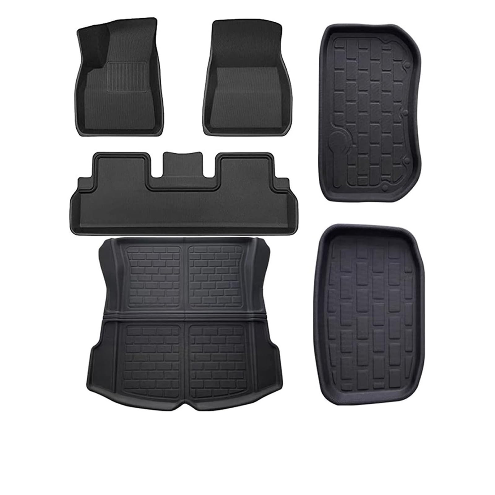 Fahrermatte Auto Fußmatten Für Tesla Für Modell 3 Für Modell Y 2019 2020 2021 2022 2023 3D Links/Rechts Hand Fahren Alle-Wetter Fußmatten Stamm Matte Auto Boden Liner(3 21-23 Left 6pcs) von FIYFIOW