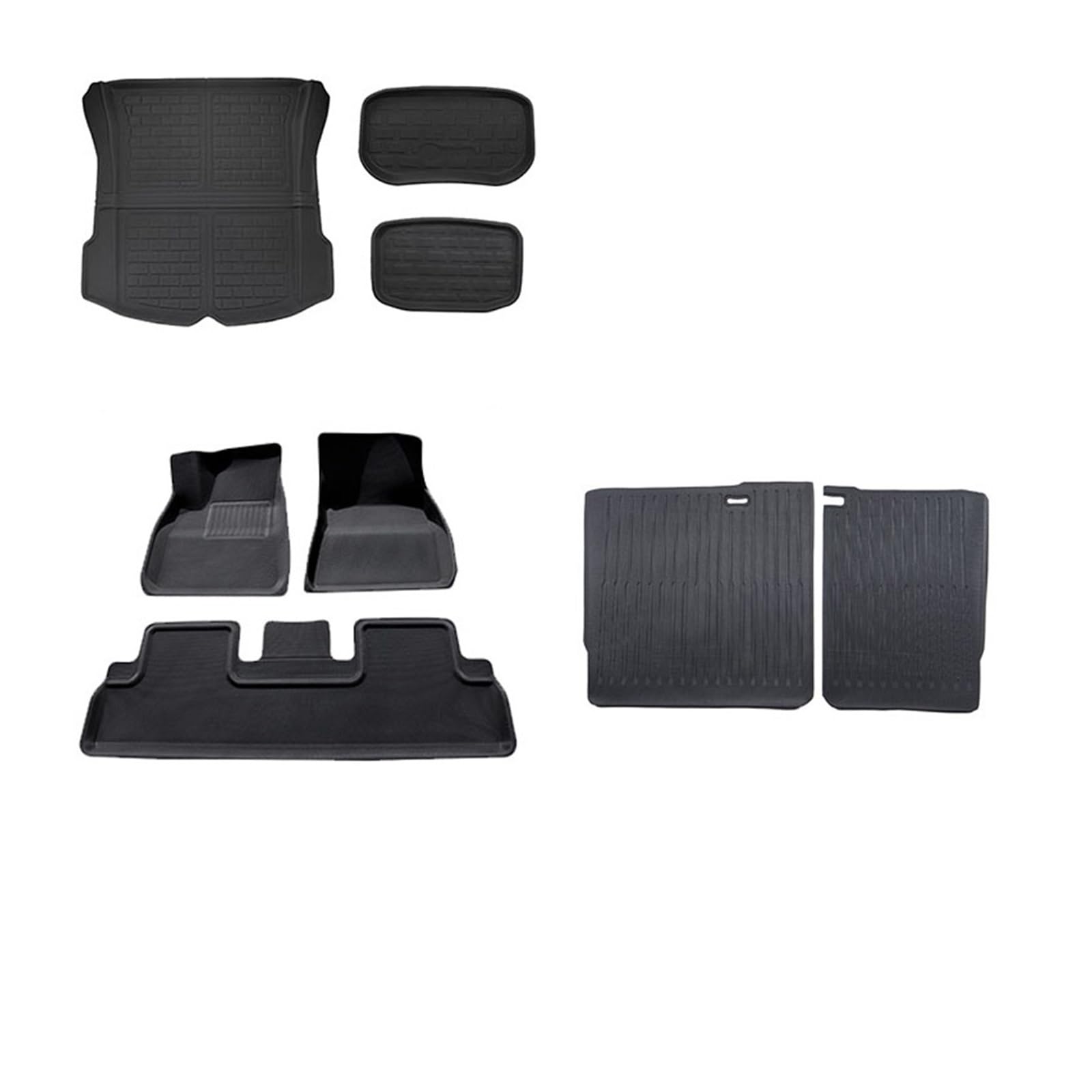 Fahrermatte Auto Fußmatten Für Tesla Für Modell 3 Y 2023 2022 Auto 3D Fußmatten LHD/RHD Teppich wasserdichte Fuß Pads Upgrade Stamm Matte Zubehör(3-Kit B- LHD) von FIYFIOW