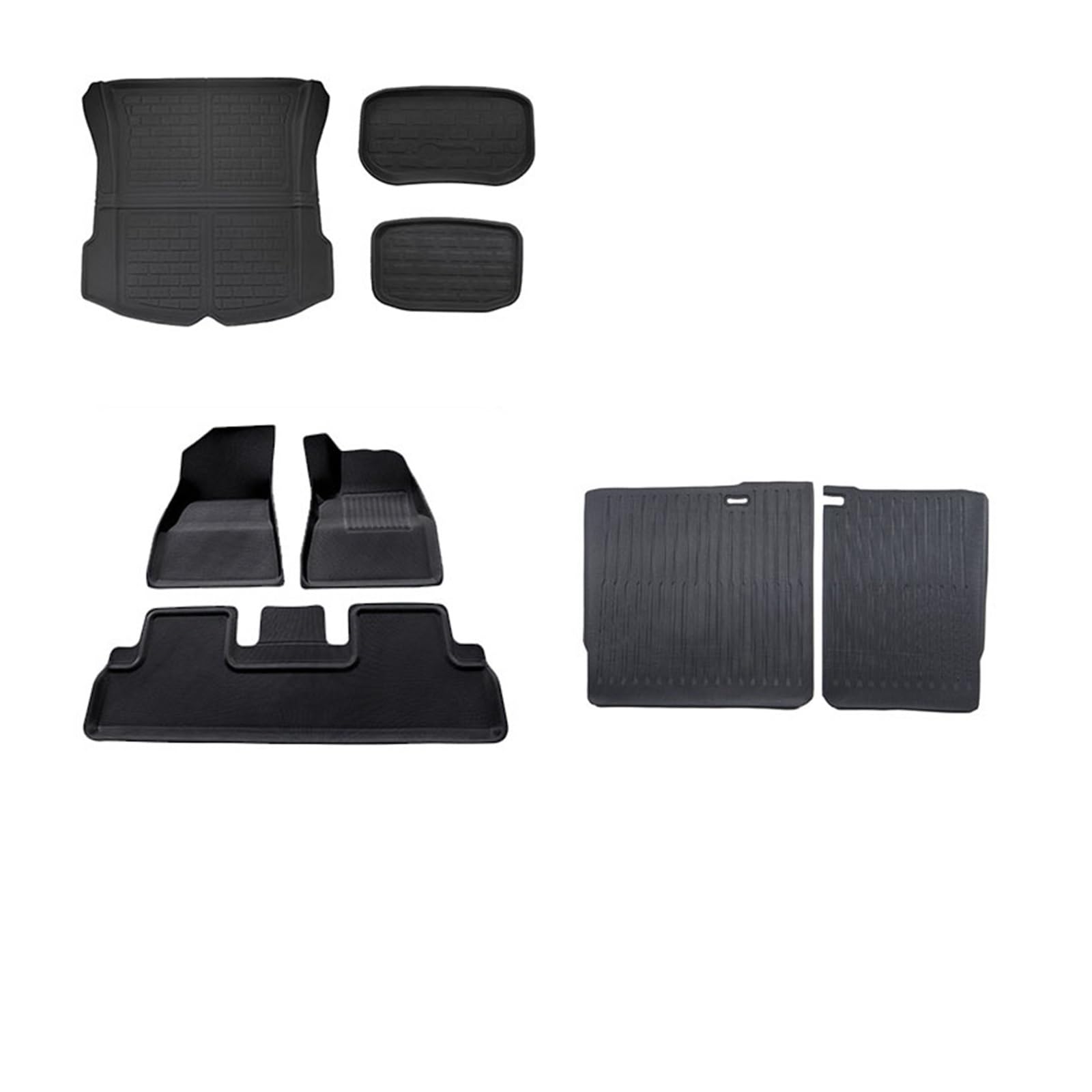 Fahrermatte Auto Fußmatten Für Tesla Für Modell 3 Y 2023 2022 Auto 3D Fußmatten LHD/RHD Teppich wasserdichte Fuß Pads Upgrade Stamm Matte Zubehör(3-Kit B- RHD) von FIYFIOW