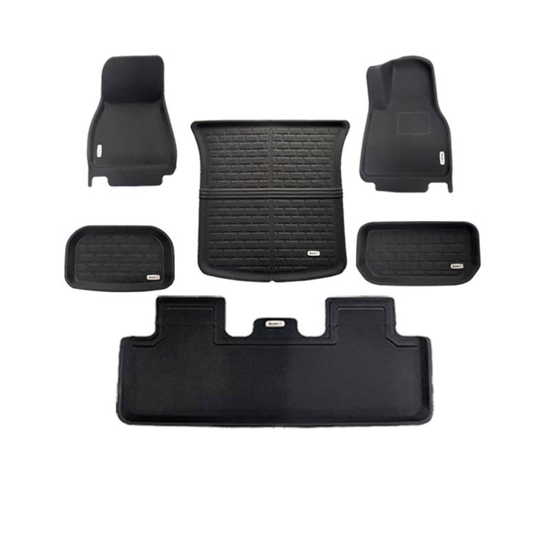 Fahrermatte Auto Fußmatten Für Tesla Für Modell 3 Y 2023 2022 Auto 3D Fußmatten LHD/RHD Teppich wasserdichte Fuß Pads Upgrade Stamm Matte Zubehör(Y-Kit A- RHD) von FIYFIOW