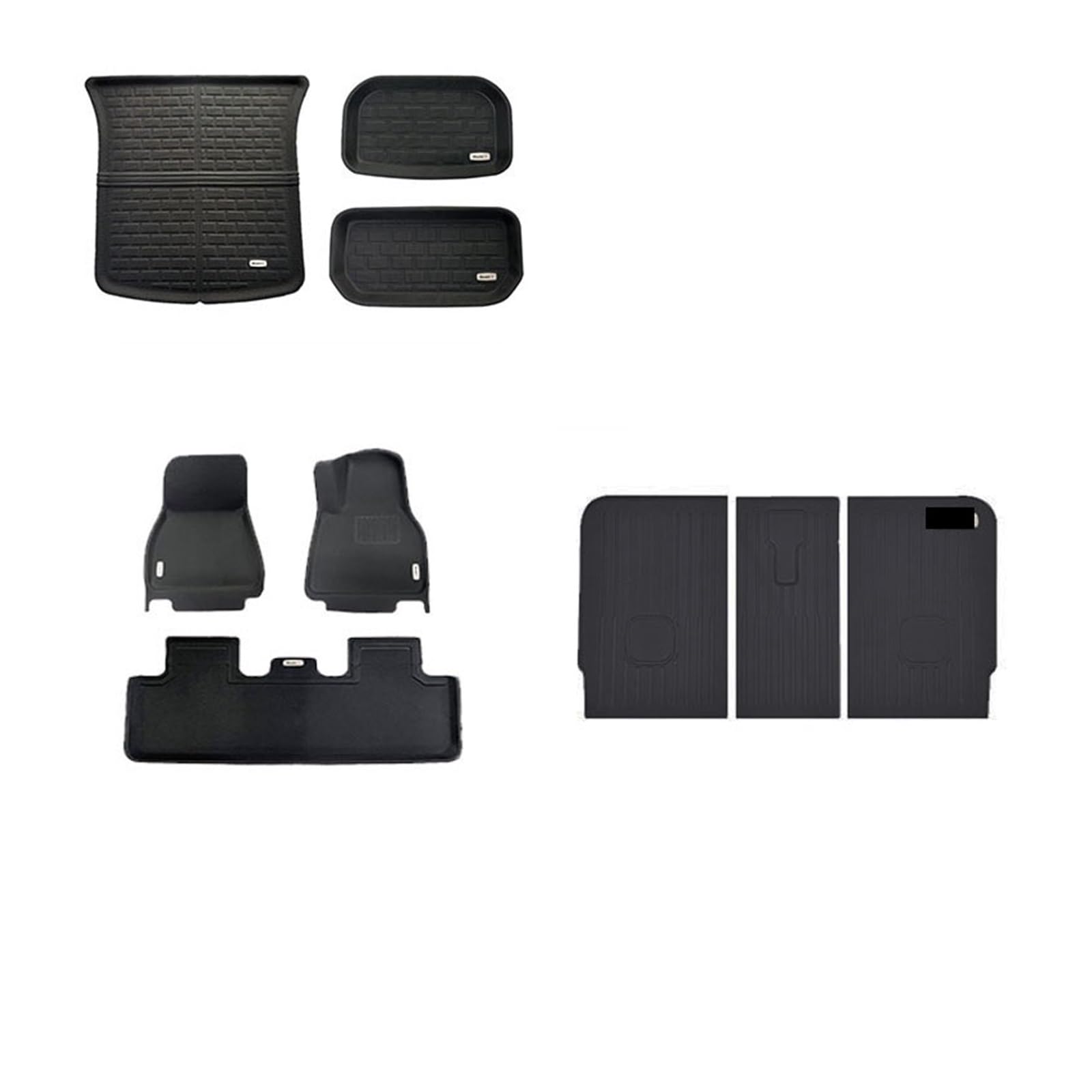 Fahrermatte Auto Fußmatten Für Tesla Für Modell 3 Y 2023 2022 Auto 3D Fußmatten LHD/RHD Teppich wasserdichte Fuß Pads Upgrade Stamm Matte Zubehör(Y-Kit B- RHD) von FIYFIOW