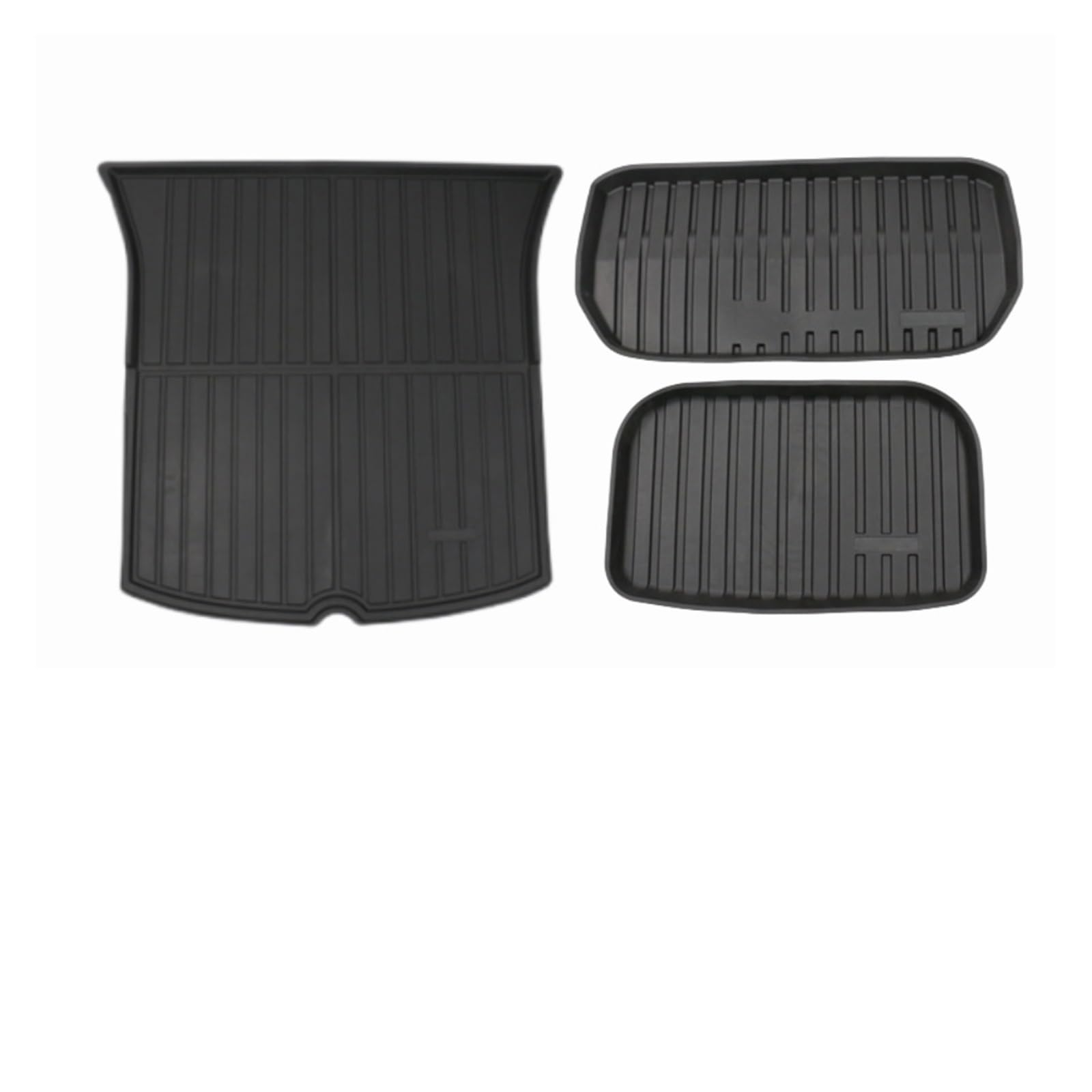 Fahrermatte Auto Fußmatten Für Tesla Für Modell Y 2021 2022 3D TPE Kofferraummatten Vollständige Abdeckung Bodeneinlage Allwetter-Heckkofferraumeinlagen Individuelles Fußmatten(3pcs Trunk mat) von FIYFIOW