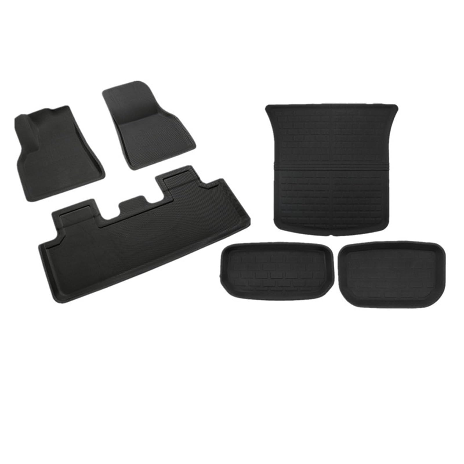 Fahrermatte Auto Fußmatten Für Tesla Modell Y Auto Boden Matte Für TPE Für XPE Modifizierte Auto Zubehör Vollständig Umgeben Spezielle Fußmatten Wasserdicht Nicht-Slip(Y Left Hand 6PCS) von FIYFIOW