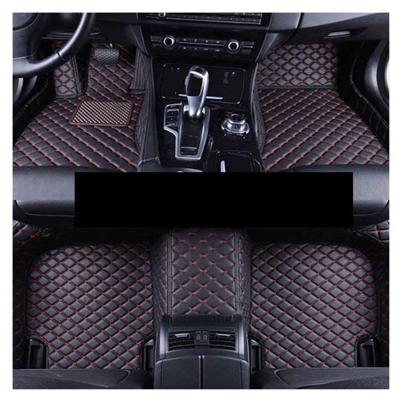 Fahrermatte Auto Fußmatten Für Toyota Für Rav 4 Für Rav4 2023 2022 2021 2020 Auto Fußmatten Teppiche Custom Auto Innen Zubehör Fuß Pads Autos Abdeckung(LHD 3pcs Black red) von FIYFIOW