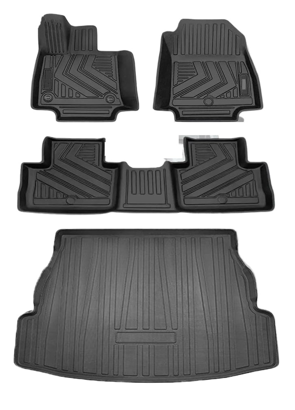 Fahrermatte Auto Fußmatten Für Toyota Für Rav4 2023 2022 2021 2020 LHD RHD TPE Gummi Matte Allwetterschutz Auto Fußmatten & Kofferraummatten Set(Full Set LHD) von FIYFIOW