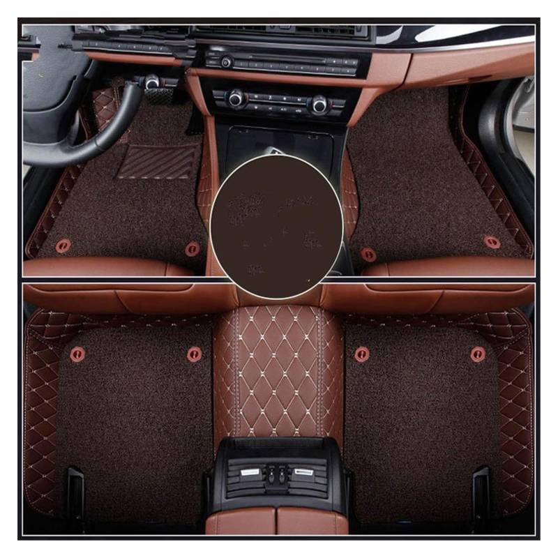 Fahrermatte Auto Fußmatten Für VW Für Passat Für B5 B5.5 Für B6 Für B7 Für B8 Auto Fußmatten Fuß Auto Zubehör Auto Teppiche(H-Double Layer) von FIYFIOW
