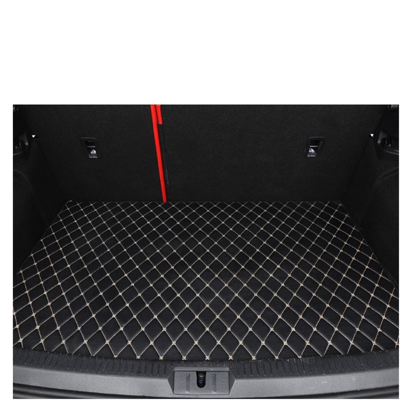 Fahrermatte Auto Fußmatten Für X5 E53 2004 2005 2006 2007 Custom Car Fußmatten Auto Fuß Pads Automobil Teppich Abdeckung Innen Zubehör(Trunk-Blake-BEIGE) von FIYFIOW