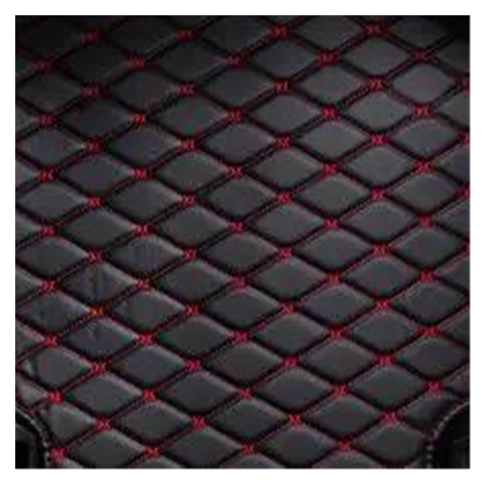 Fahrermatte Auto Fußmatten Komplettes Set Auto-Fußmatten Kofferraummatte Für Toyota Für Alphard 7 Sitze 2008 2007 2006 2005 2004-2002 Langlebige Teppiche(Black red) von FIYFIOW