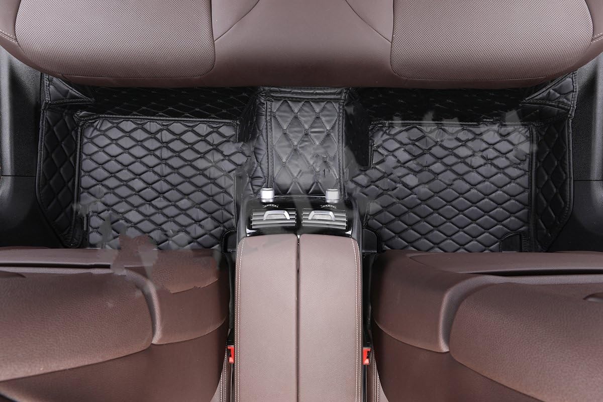 Fahrermatte Auto Fußmatten Maßgeschneidert Für A1 A2 A3 A4 A5 A6 A7 A8 Q2 Q3 Q5 Q7 Q8 Auto-Fußmatten Für Alle Modelle(1 All Black Back) von FIYFIOW
