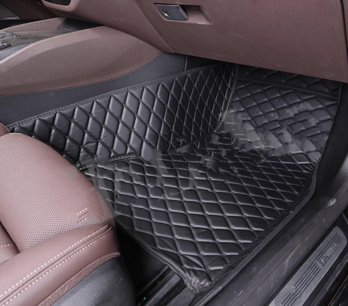 Fahrermatte Auto Fußmatten Maßgeschneidert Für A1 A2 A3 A4 A5 A6 A7 A8 Q2 Q3 Q5 Q7 Q8 Auto-Fußmatten Für Alle Modelle(All Black Front) von FIYFIOW