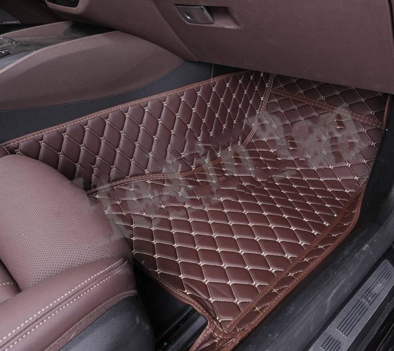 Fahrermatte Auto Fußmatten Maßgeschneidert Für Nissan Für Qashqai Für Juke Auto-Fußmatten Alle Modell-Zubehör(Coffee Front) von FIYFIOW