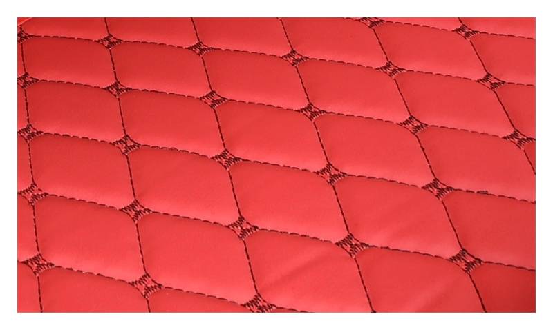 Fahrermatte Auto Fußmatten Maßgeschneiderte Auto-Fußmatten Für Co-Pilot + Heck-Autozubehör-Styling-Teppich(Red Black) von FIYFIOW