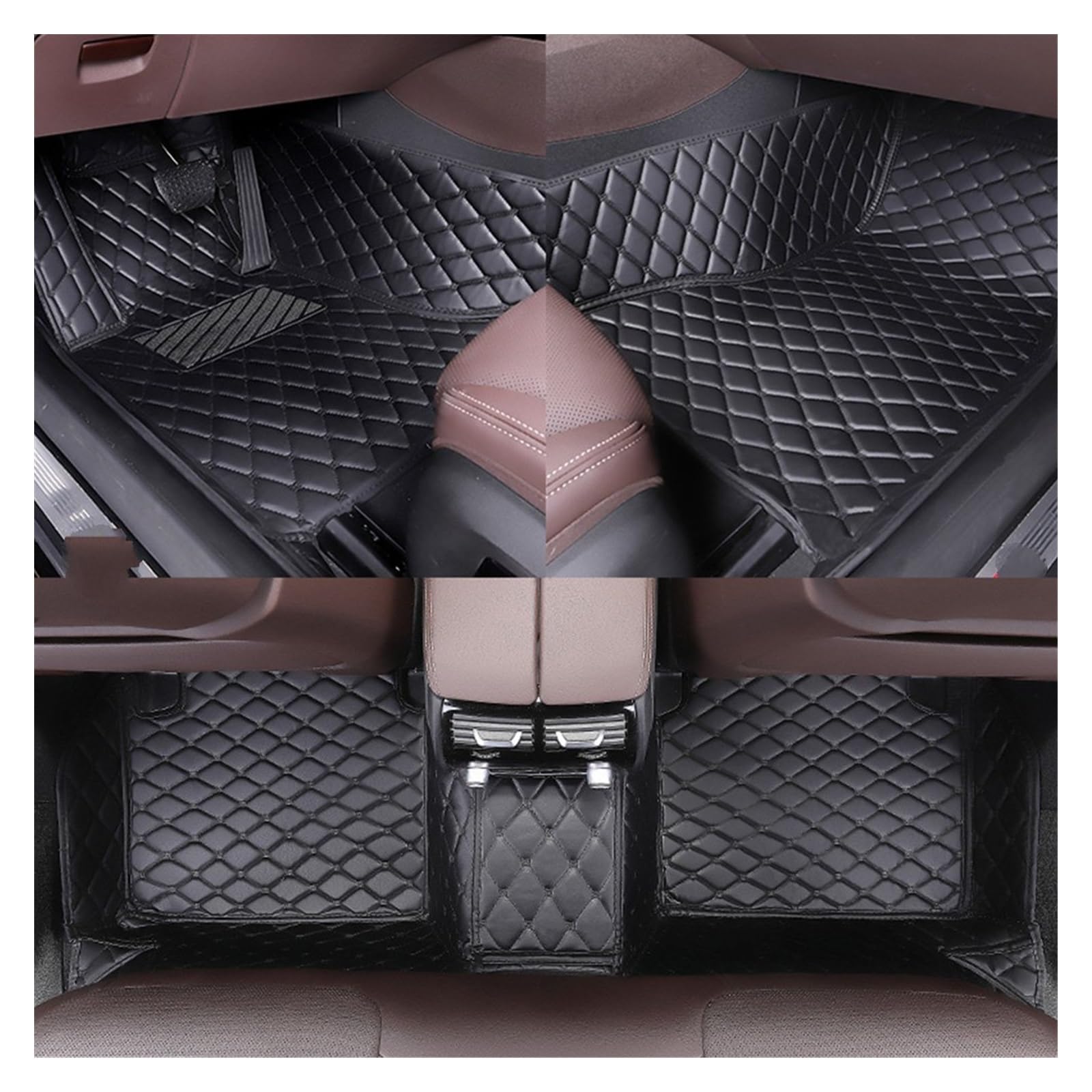 Fahrermatte Auto Fußmatten Maßgeschneiderte Auto-Fußmatten Für Die Meisten Autos Gutes Material(All Black) von FIYFIOW